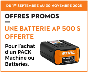 Bénéficiez dès maintenant d’une batterie additionnelle AP 500 S offerte !