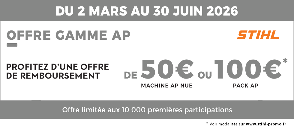 Offre de remboursement de 50€ ou 100€ sur la gamme AP