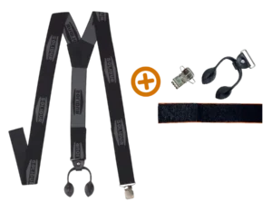 Bretelles noires 3 en 1 Solidur - Adaptables pour tous les professionnels de la motoculture