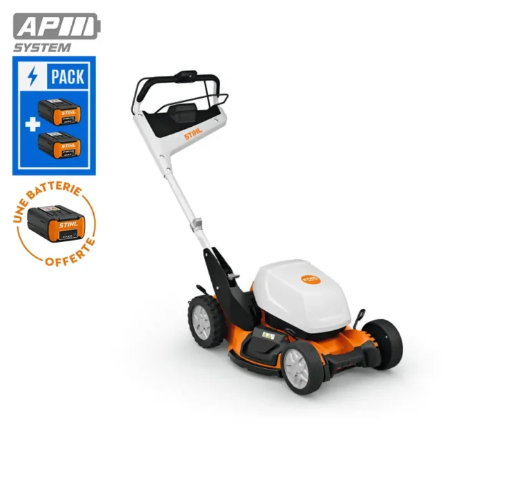 Tondeuse à batterie RMA 7 RV Pack Promo – Stihl RMA7RV – Avec 2 Batteries AP 500 S | Mulching | Système AP