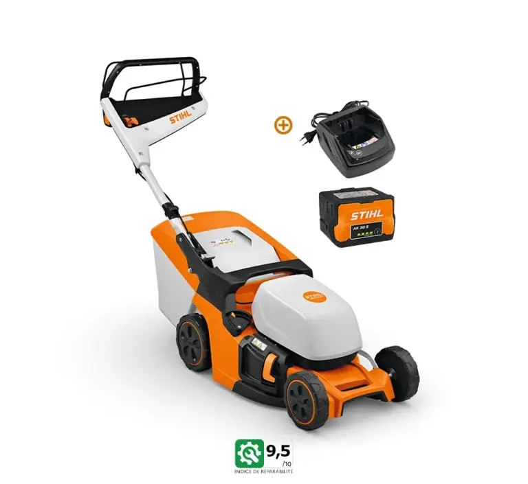 Tondeuse à batterie RMA 443 V Pack – Stihl RMA443V – Tractée – Vario – Set avec Batterie et Chargeur – Système AK