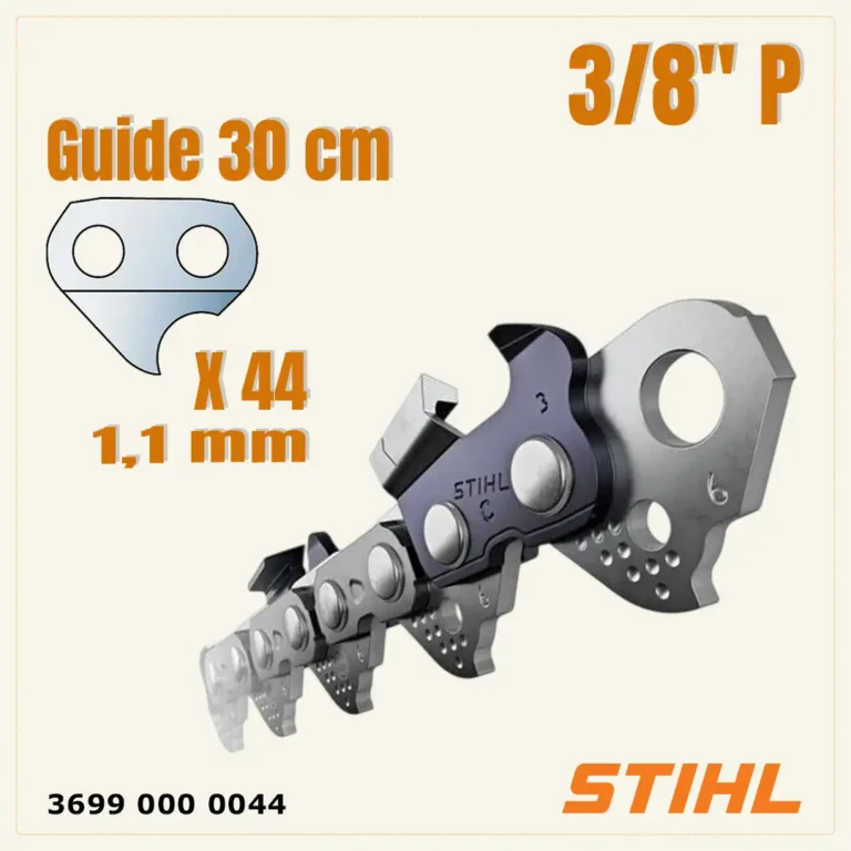 Chaîne Stihl 3699 000 0044 - 3/8"P – Picco Super 3 – 1,1 mm – 30 cm – 44 maillons