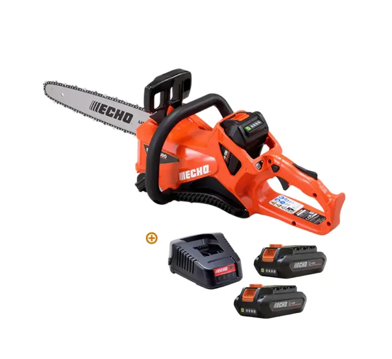 Tronçonneuse à Batterie DCS 2500 Pack – Echo – Set avec 2 Batteries et Chargeur – Poignée Arrière – Guide 30 cm