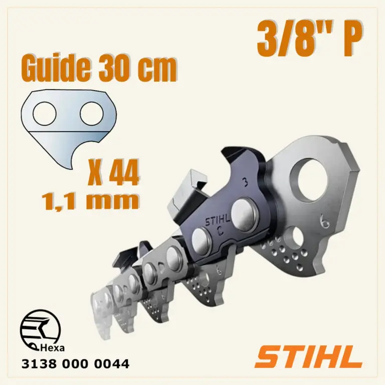 Chaîne de Tronçonneuse Stihl Picco HEXA – 3138 000 0044 – PH3 – Guide de 30 cm