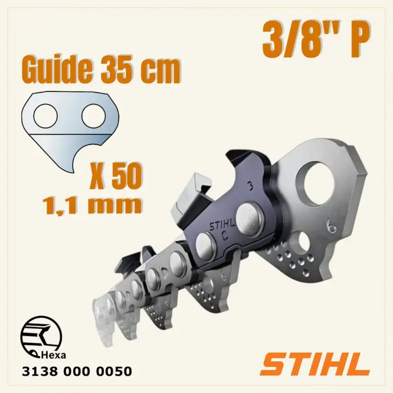 Chaîne de Tronçonneuse Stihl Picco HEXA – 3138 000 0050 – PH3 – Guide de 35 cm