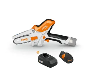 Scie de jardin à batterie GTA 20 Pack – Stihl GTA20 – Set avec Batterie et Chargeur – Mini-tronçonneuse – Système AS